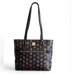 Dooney & Bourke Black Tote with Multicolor
